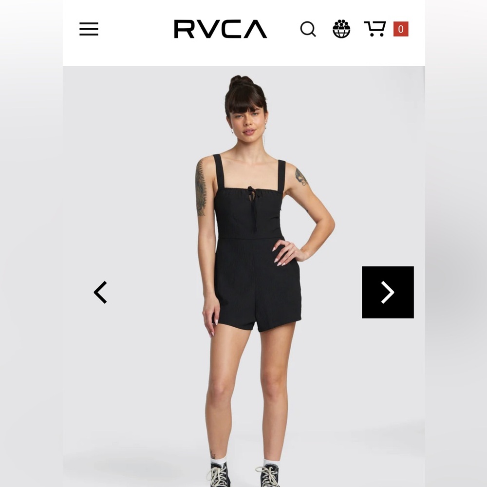 RVCA Romper Black Size XL/14 Juniors NWT